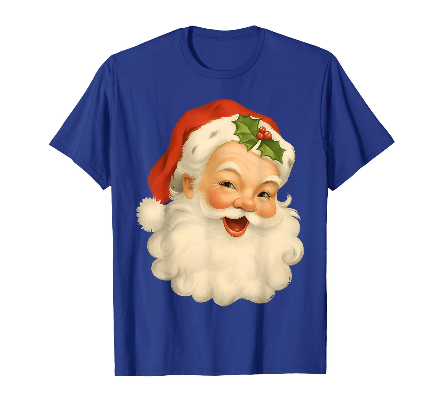 Vintage Santa Claus Merry Christmas Men Women Boys Girls T-Shirt