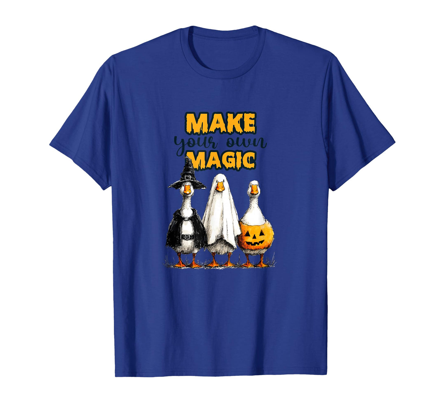 Funny Halloween Goose, Witch Ghost Cute Pet Costume T-Shirt