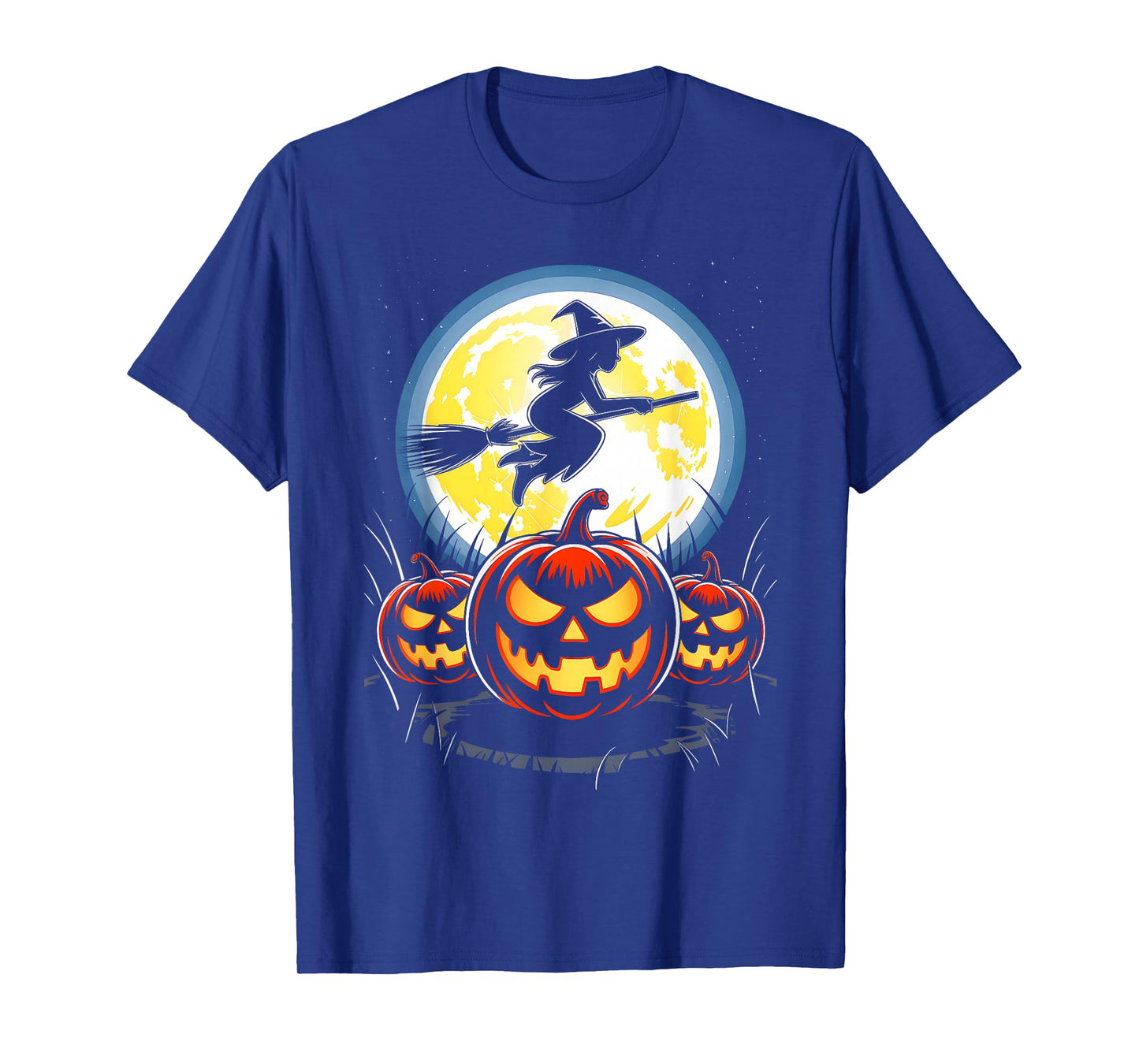 Scary Witch Creepy Pumpkin Halloween Night Adult Kid Costume T-Shirt