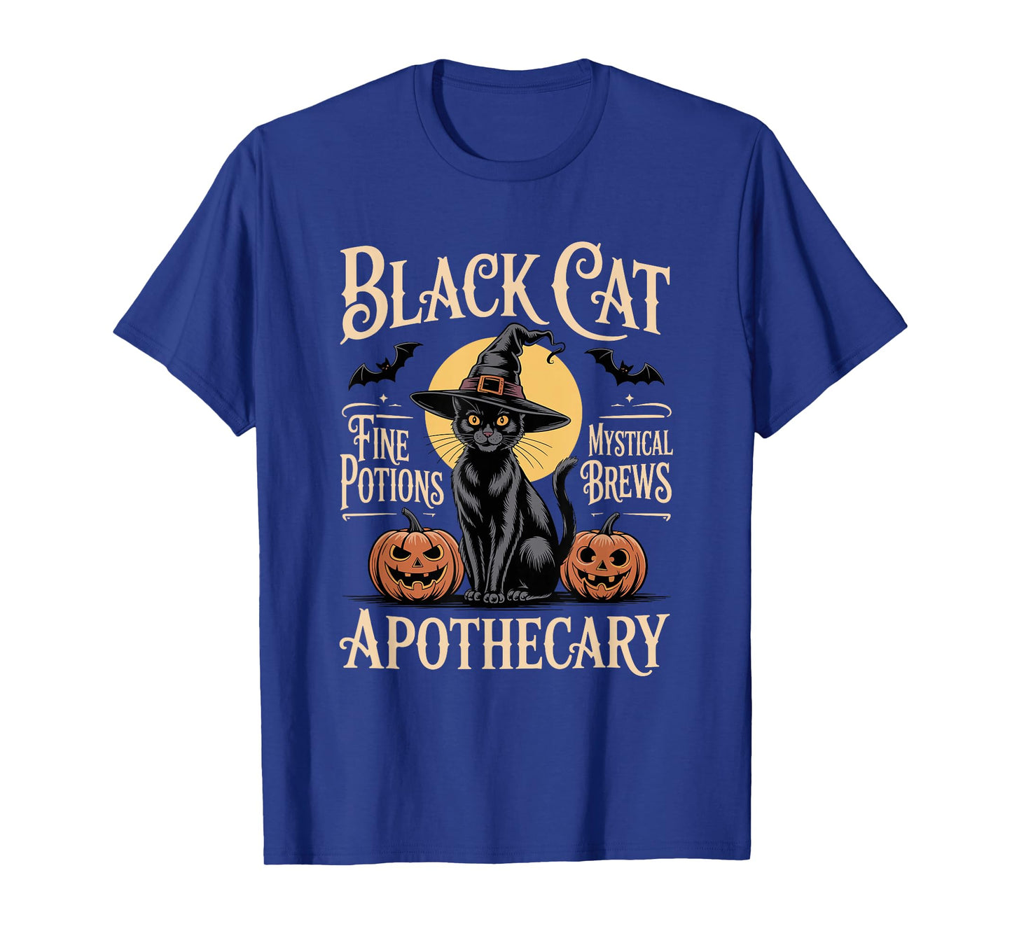 Retro Halloween Costume Black Cat Salem Apothecary T-Shirt