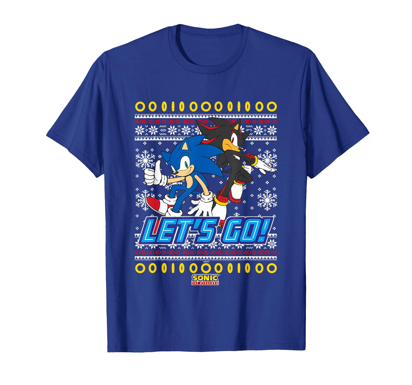 Sonic The Hedgehog Christmas Shadow & Sonic Ugly Sweater T-Shirt