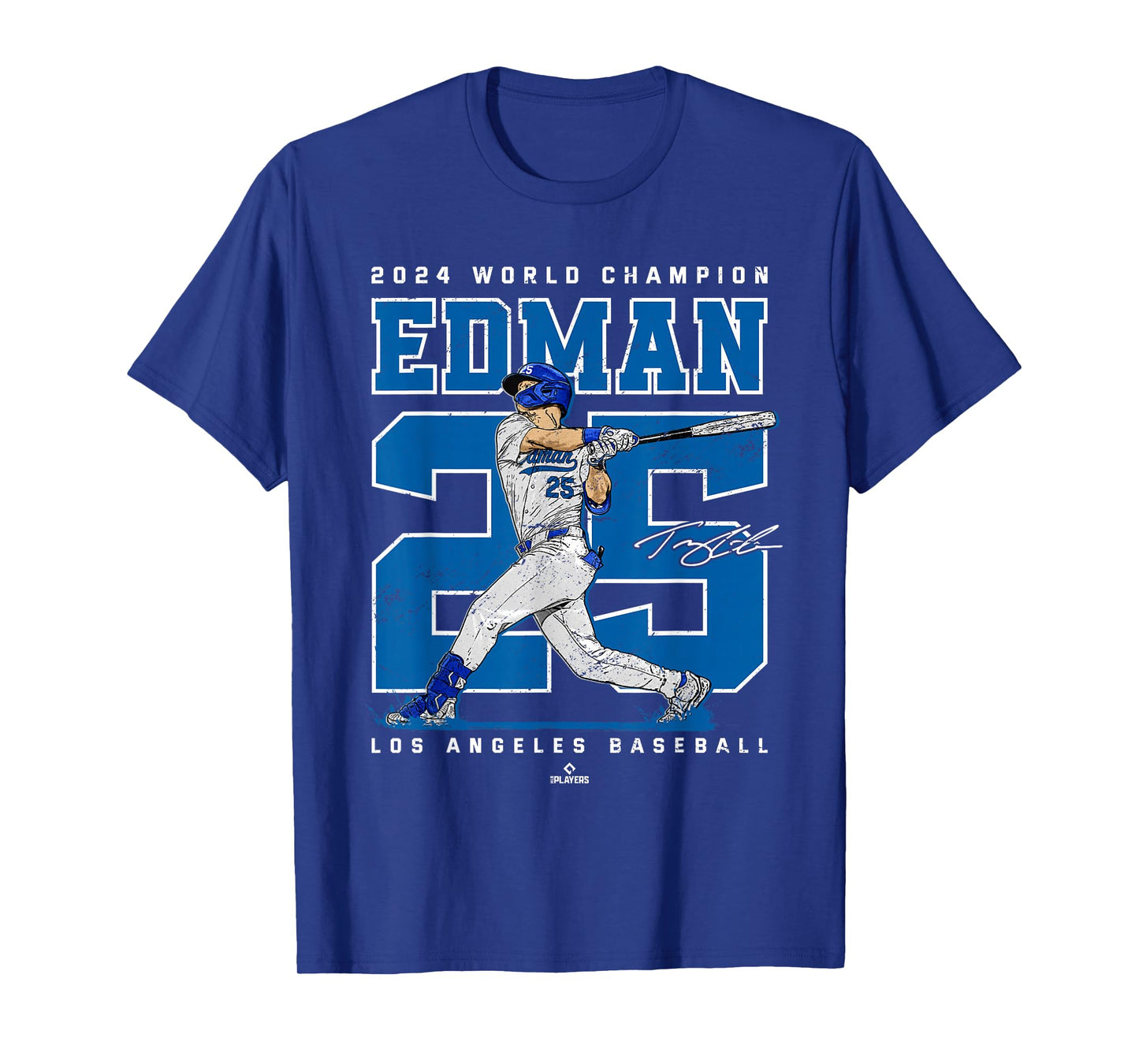 Player Number 2024 World Champion Tommy Edman MLBPA T-Shirt