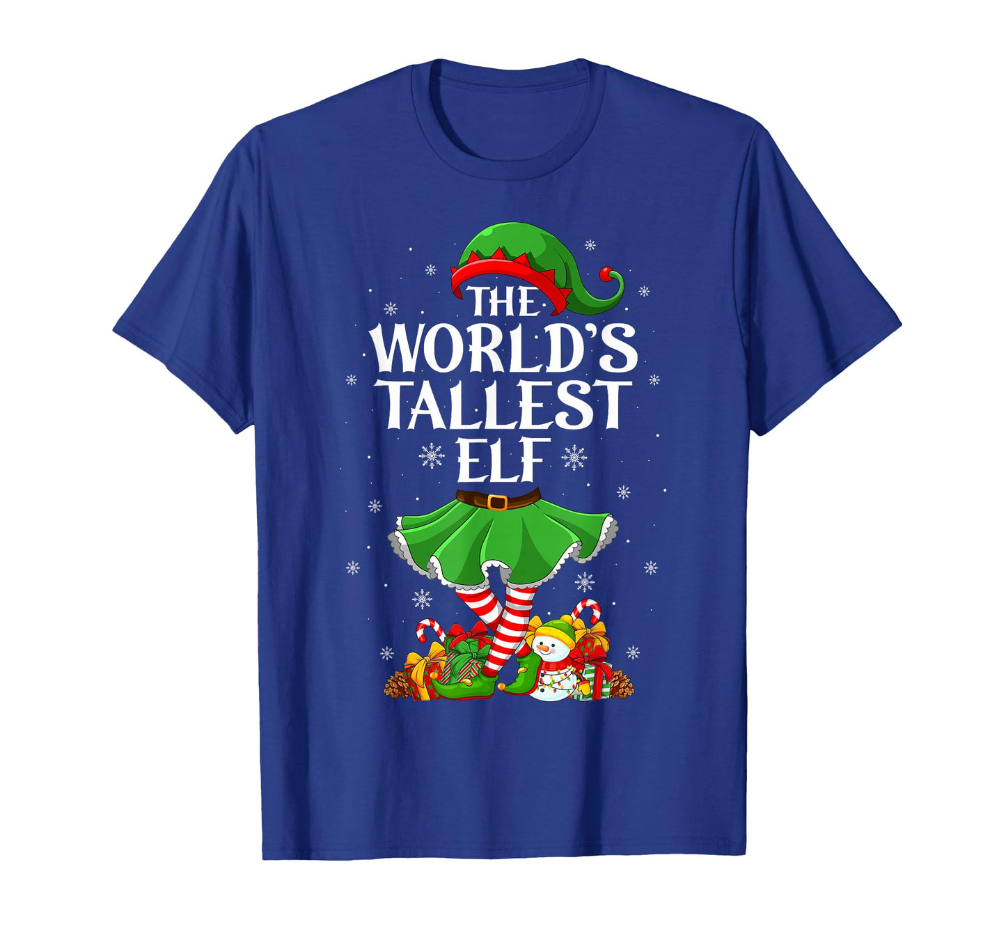 World's Tallest Elf Christmas Family Elf Squad Girls Women T-Shirt