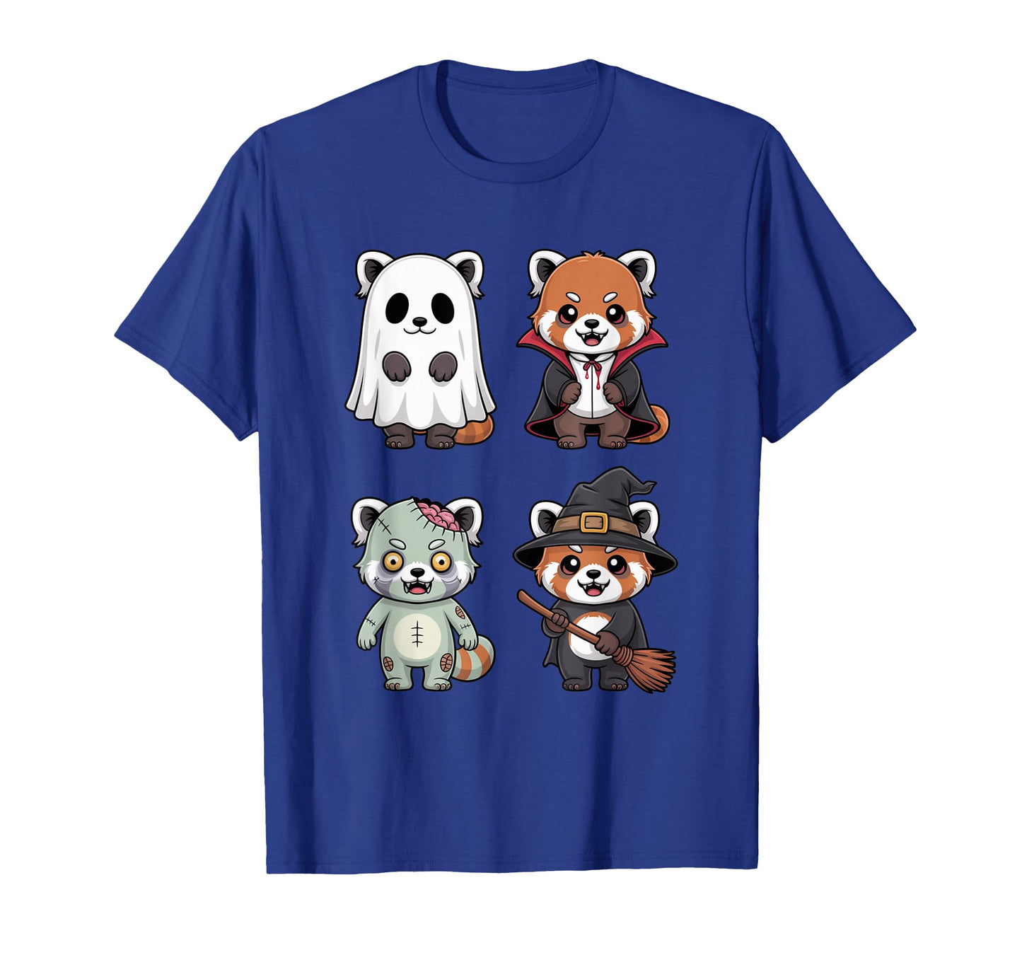 Kawaii Red Panda Halloween Costume Cute Ghost, Vampire T-Shirt