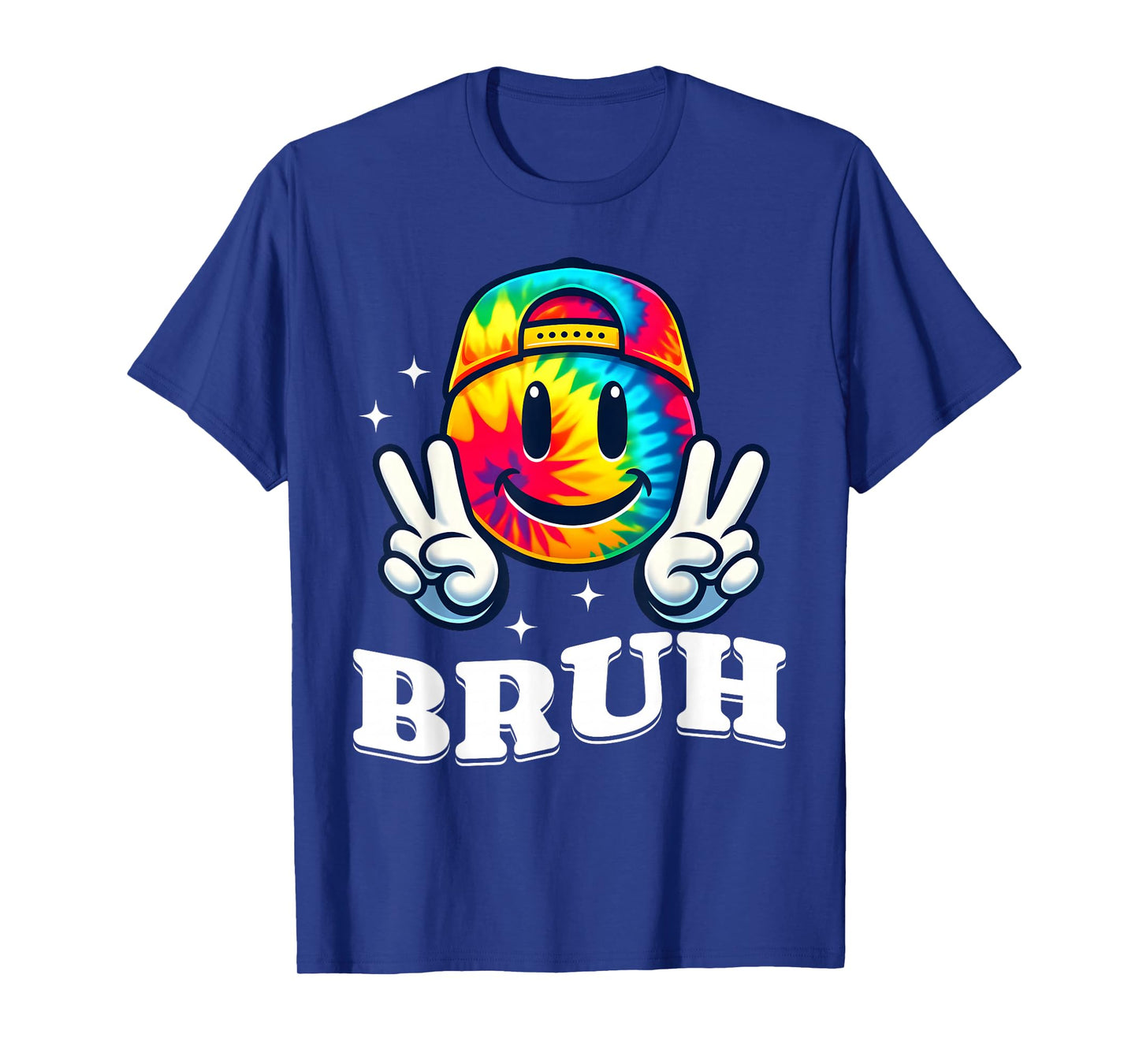 Peace Bruh For Girls Kids Boys Tie Dye Retro Groovy Birthday T-Shirt