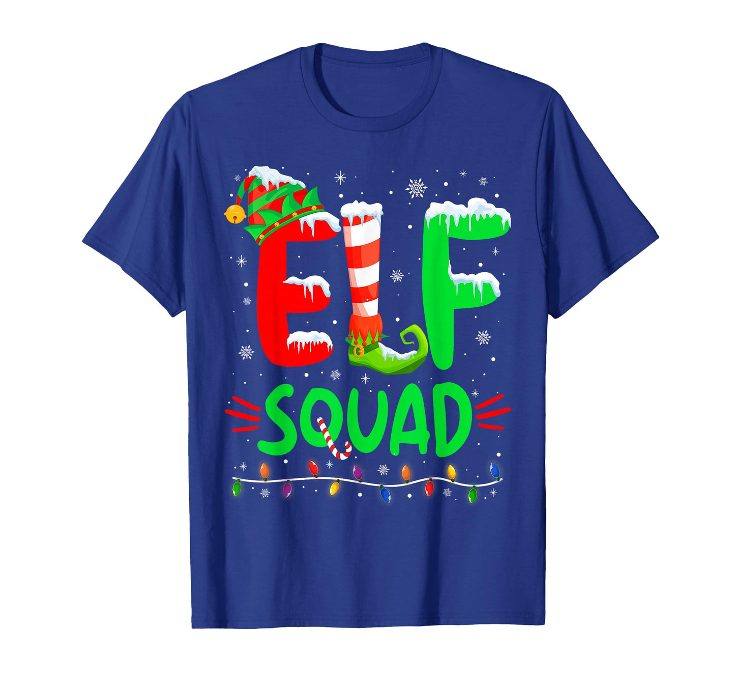 Elf Family Christmas Matching Pajamas Xmas Elf Squad T-Shirt