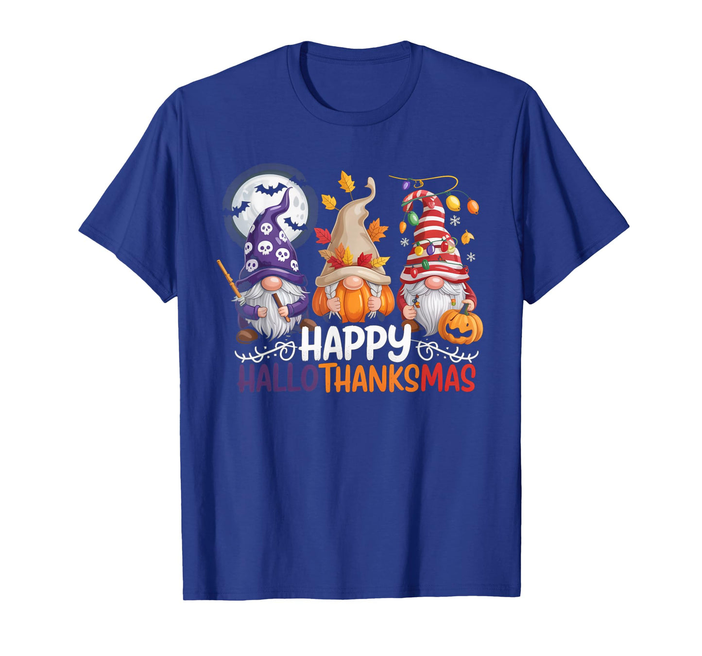 HalloThanksMas Gnomes Halloween Thanksgiving T-Shirt