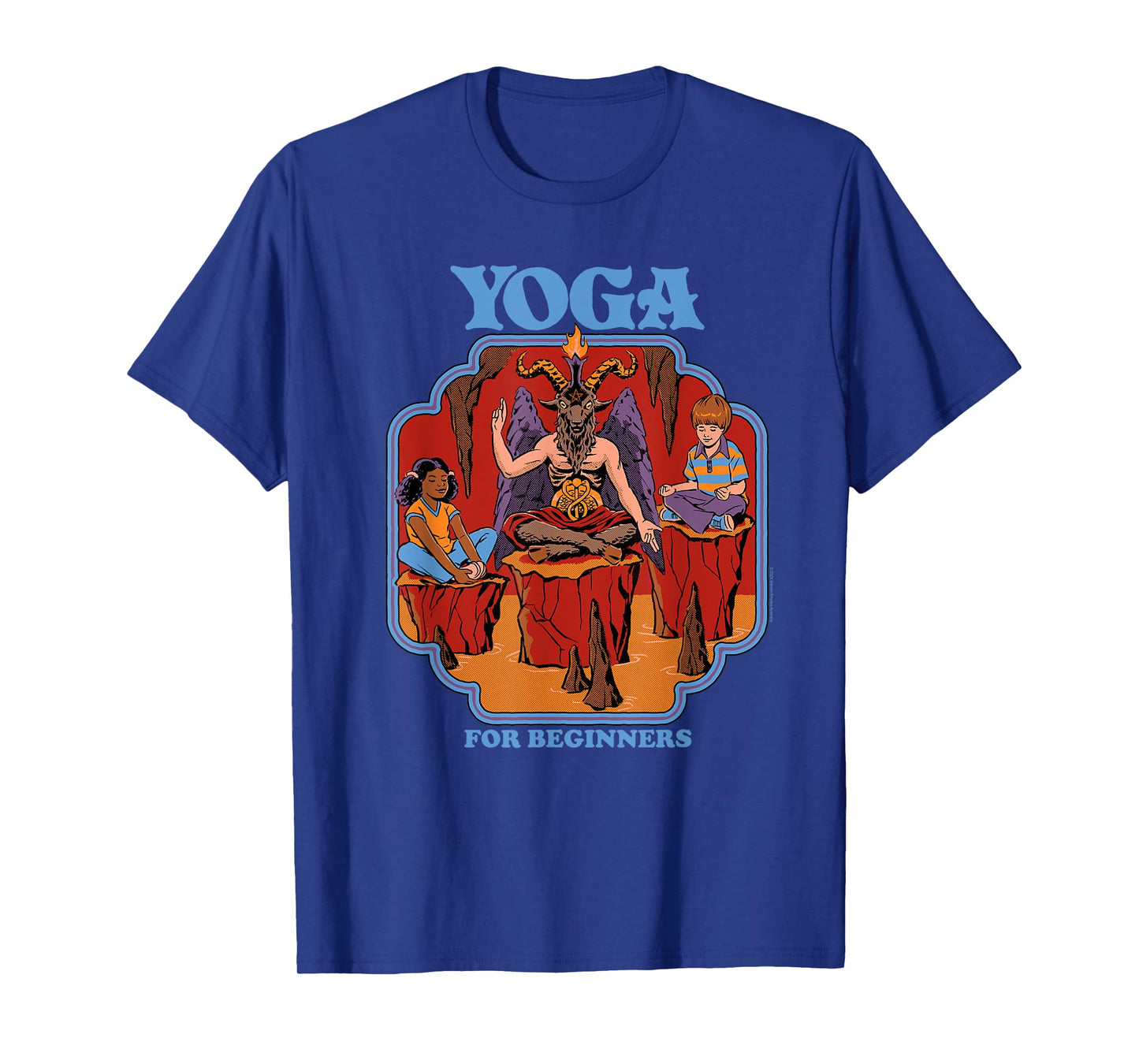 Steven Rhodes Yoga for Beginners Baphomet Demon Dark Humor T-Shirt