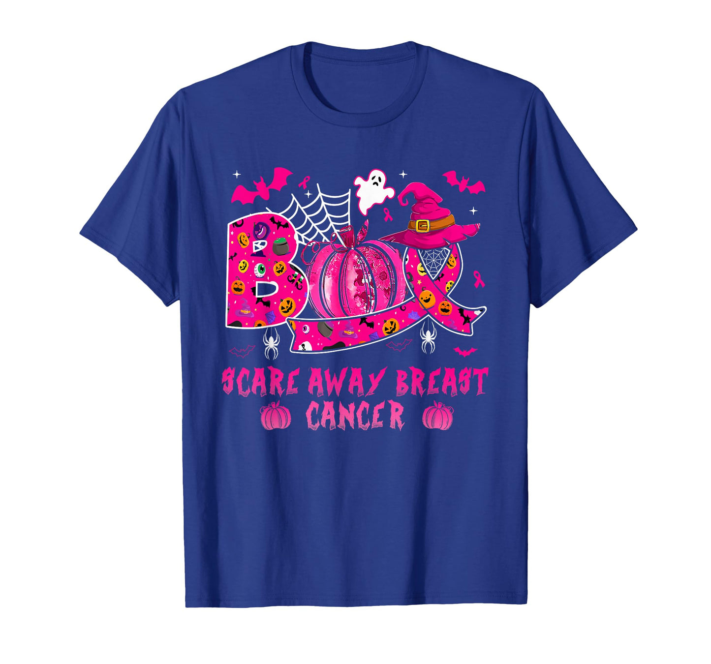 Boo Scare Away Breast Cancer Pink Ribbon T-Shirt