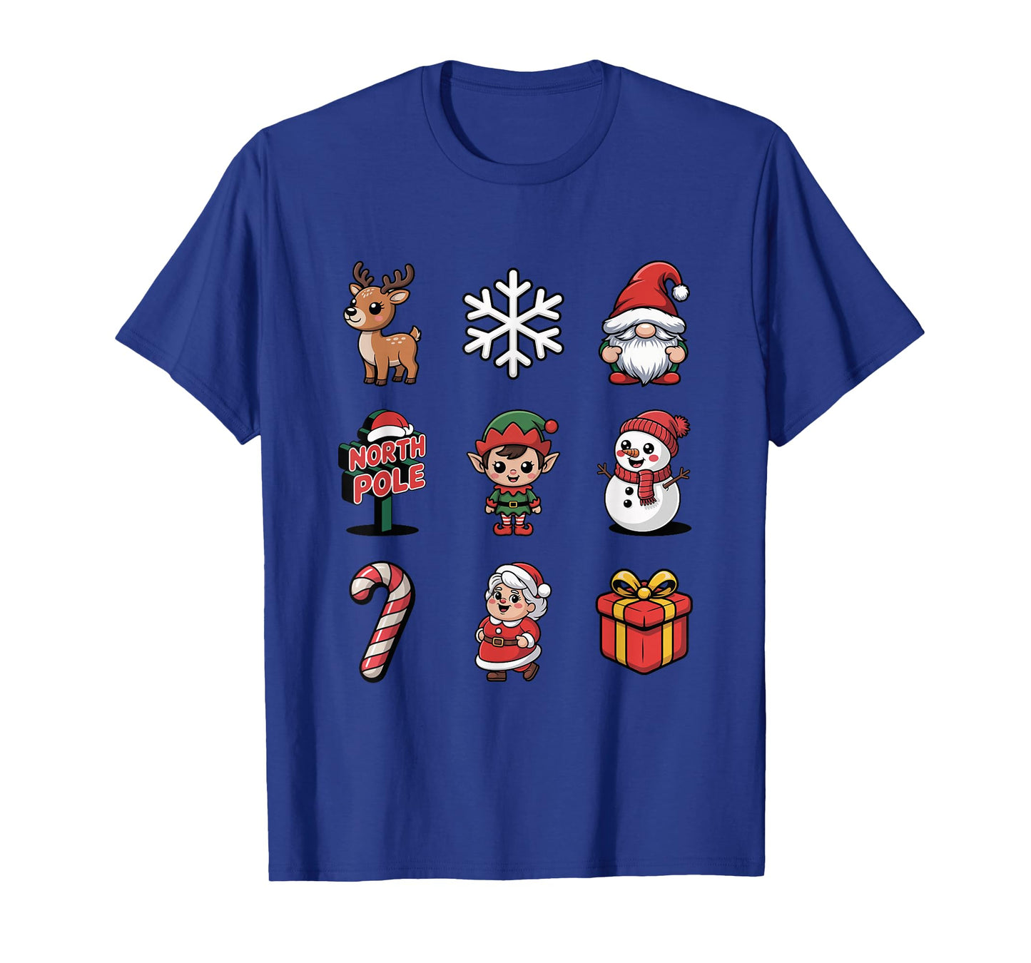 Cute Elf Gnome Reindeer Christmas Holiday T-Shirt