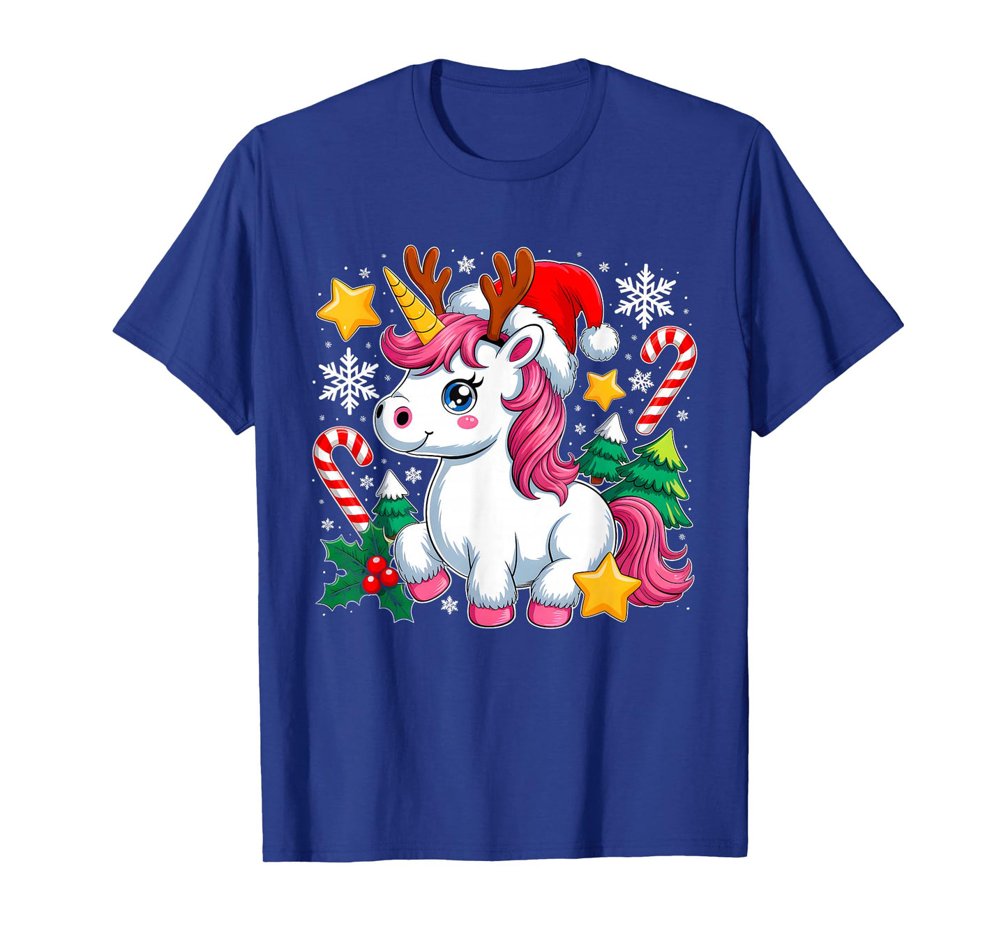 Christmas Unicorn Cute Magical Xmas Toddler Girls Kids Women T-Shirt