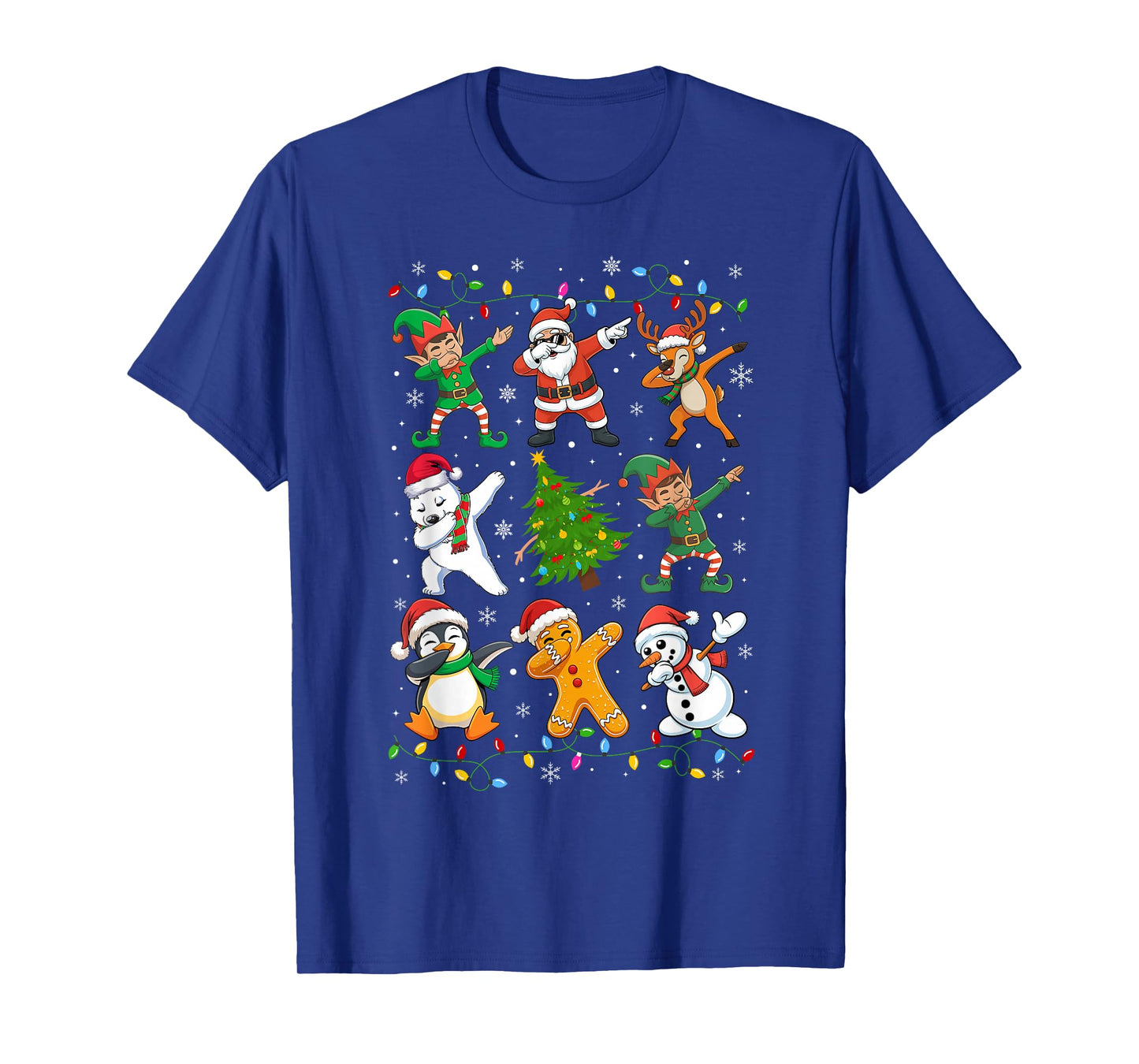 Dabbing Santa Elf Friends Funny Christmas Boy Girl Men Xmas T-Shirt