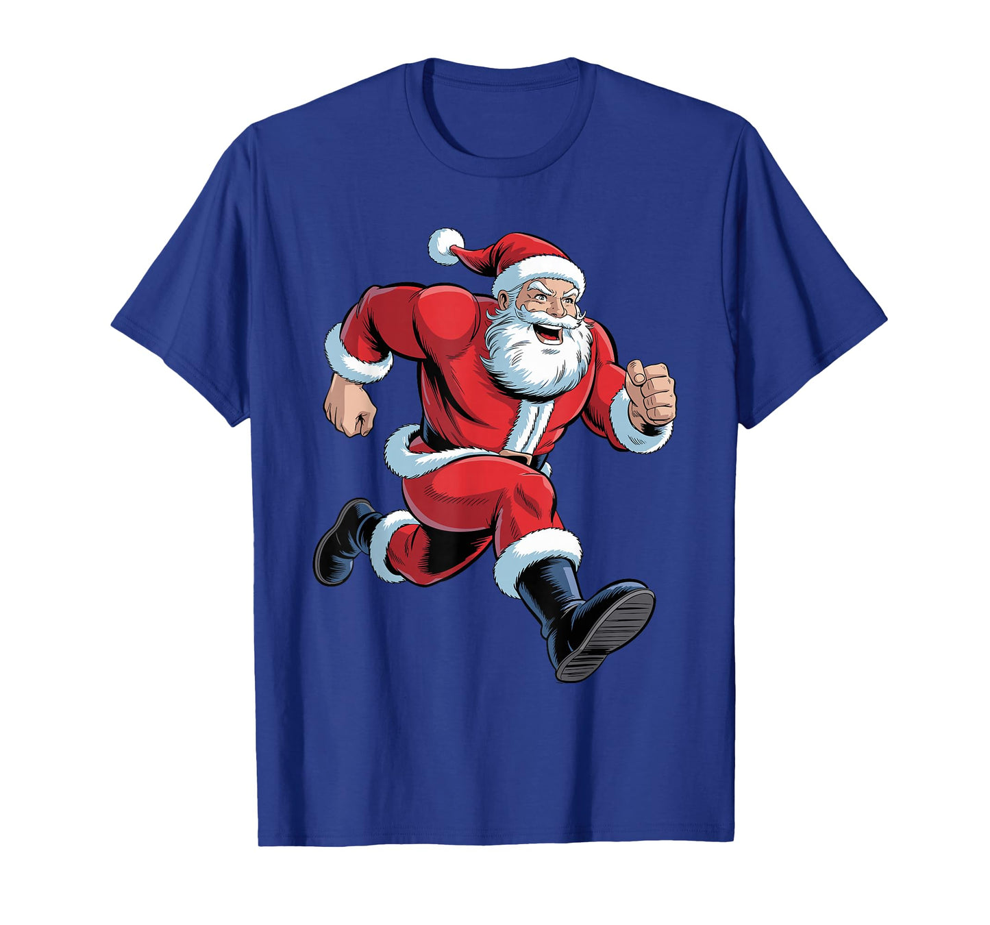 Santa Running Funny Christmas Cross Country XC Runner Pajama T-Shirt