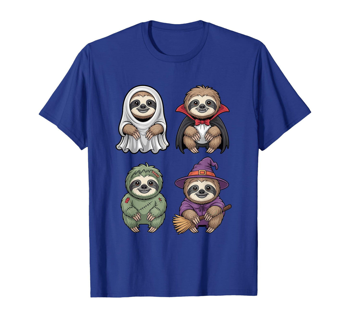 Sloth Ghost Witch Zombie Halloween Costume Girls Boys T-Shirt