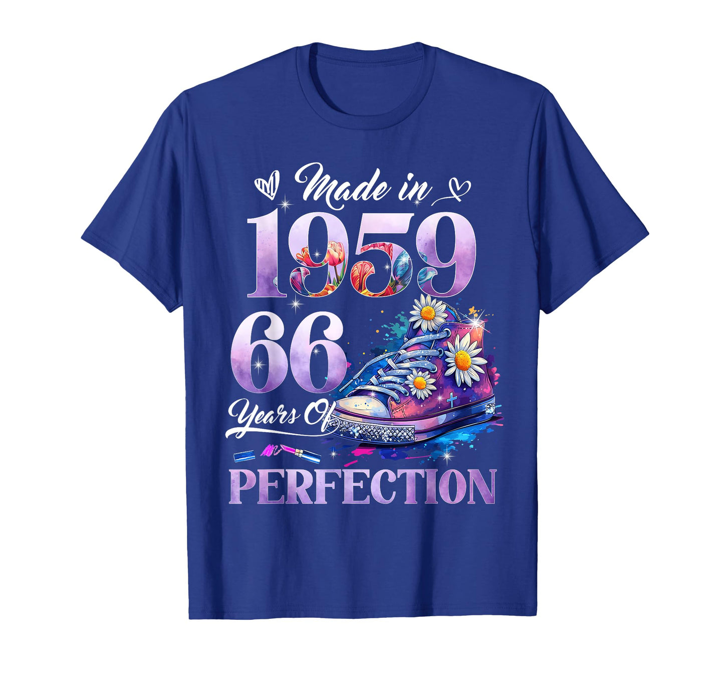 Women's 66th Birthday Floral Made in 1959 Gifts 66 Years Old T-Shirt