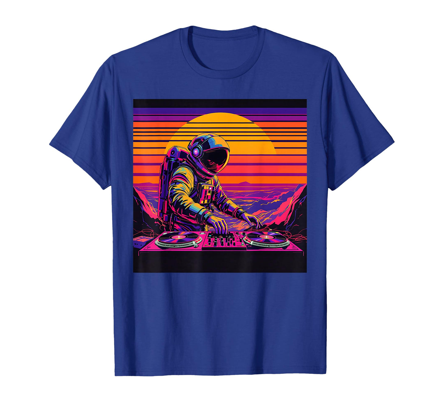 Astronaut DJ Techno House Music Rave Vaporwave Retro EDM T-Shirt