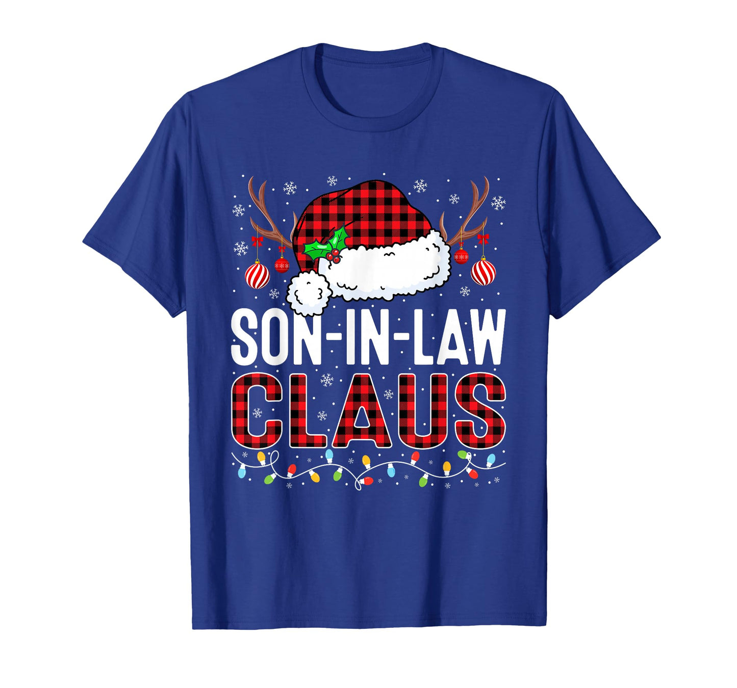 Christmas Lights Son-in-Law Claus Family Matching Pajama T-Shirt