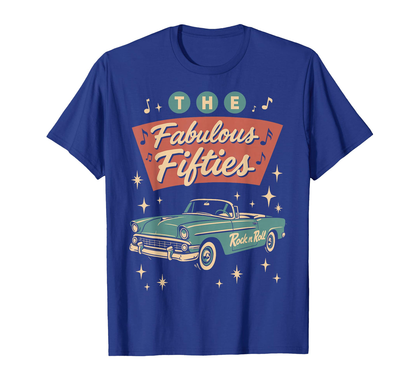 The Fifties 1950s Car Music Checkerboard Rockabilly Sock Hop T-Shirt