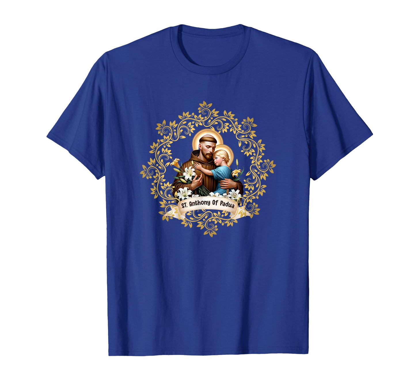 Vintage St Anthony Of Padua Catholic Saint Infant Jesus T-Shirt