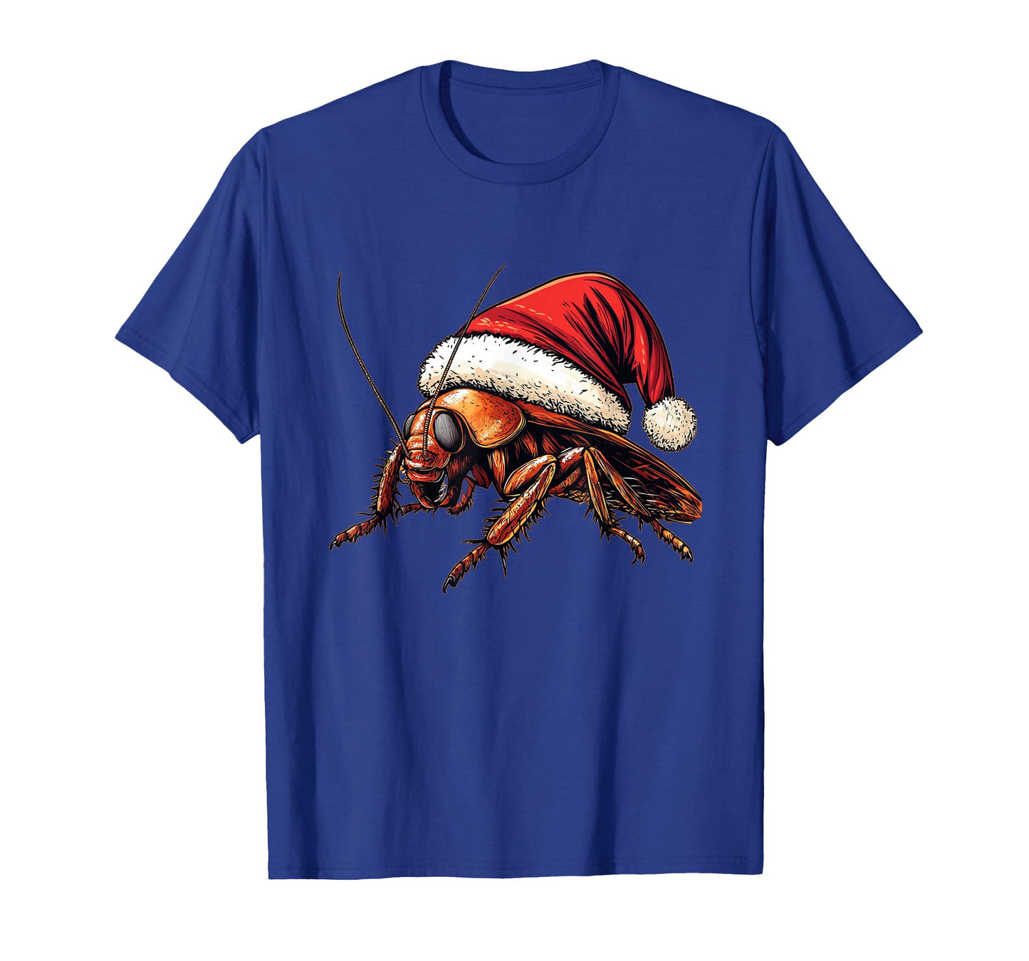 Nice Cockroach with Santa Claus Hat Costume for Festive Days T-Shirt