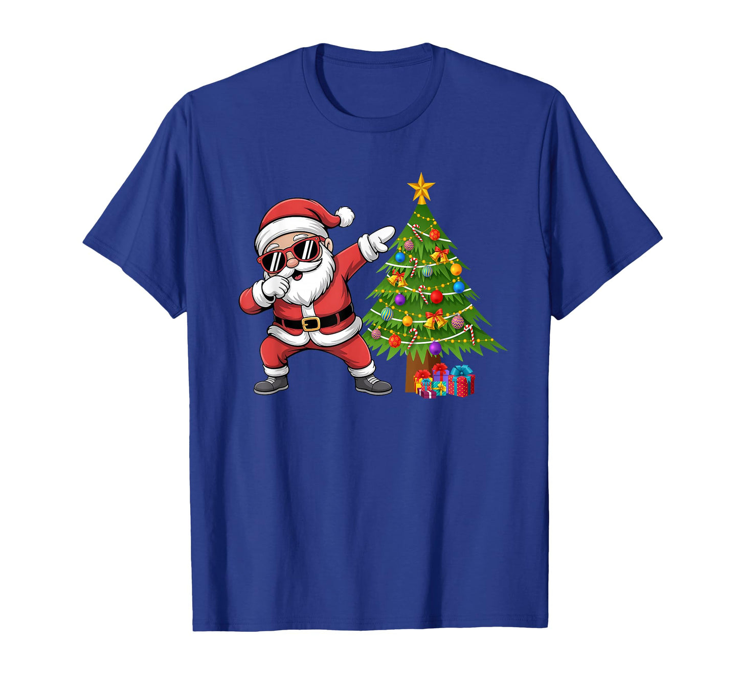 Dabbing Santa Claus Under The Xmas Tree Girls Boys Xmas Dab T-Shirt