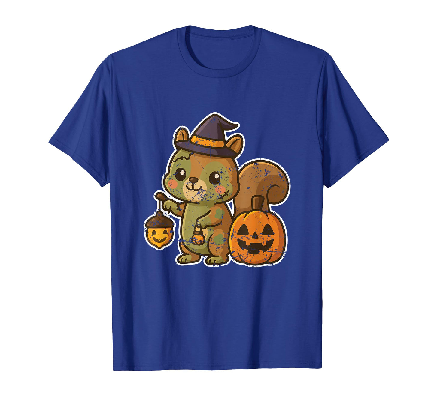 Zombie Squirrel Witch Hat Lantern T-Shirt