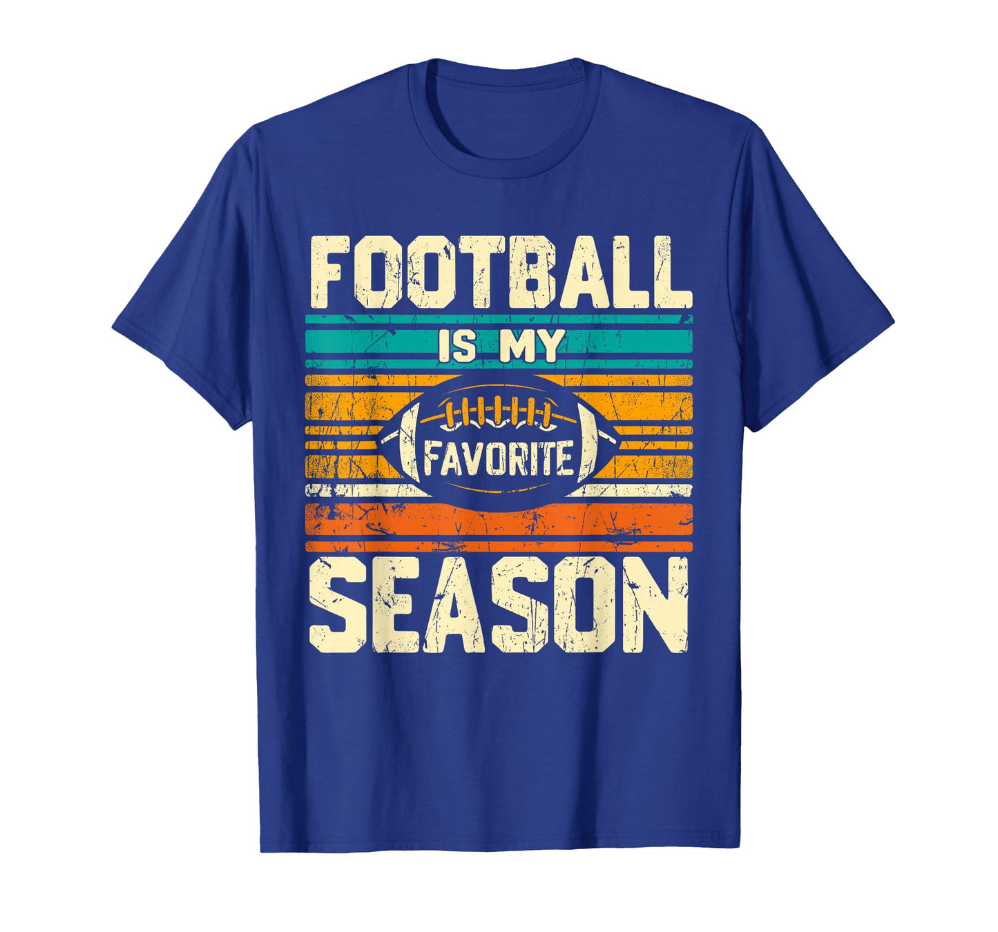 Football Is My Favorite Season Retro Football T-Shirt