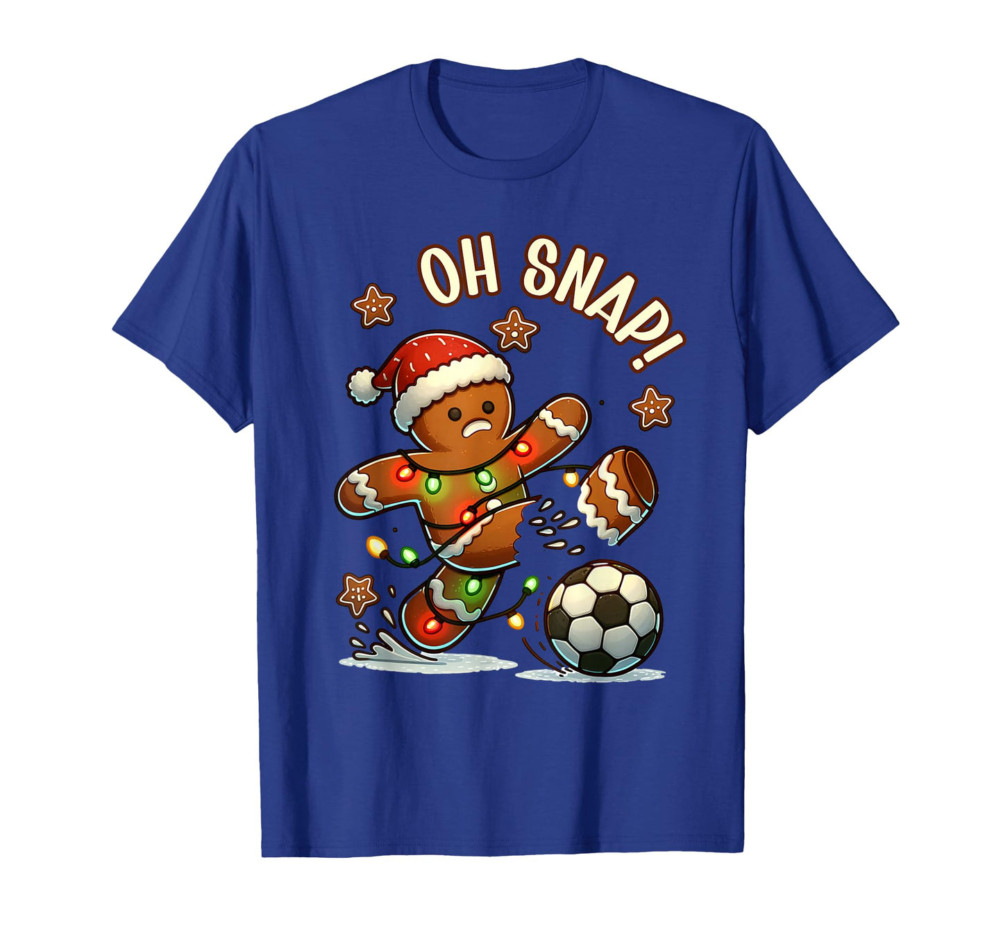 Oh Snap Gingerbreadman Christmas Soccer T-Shirt