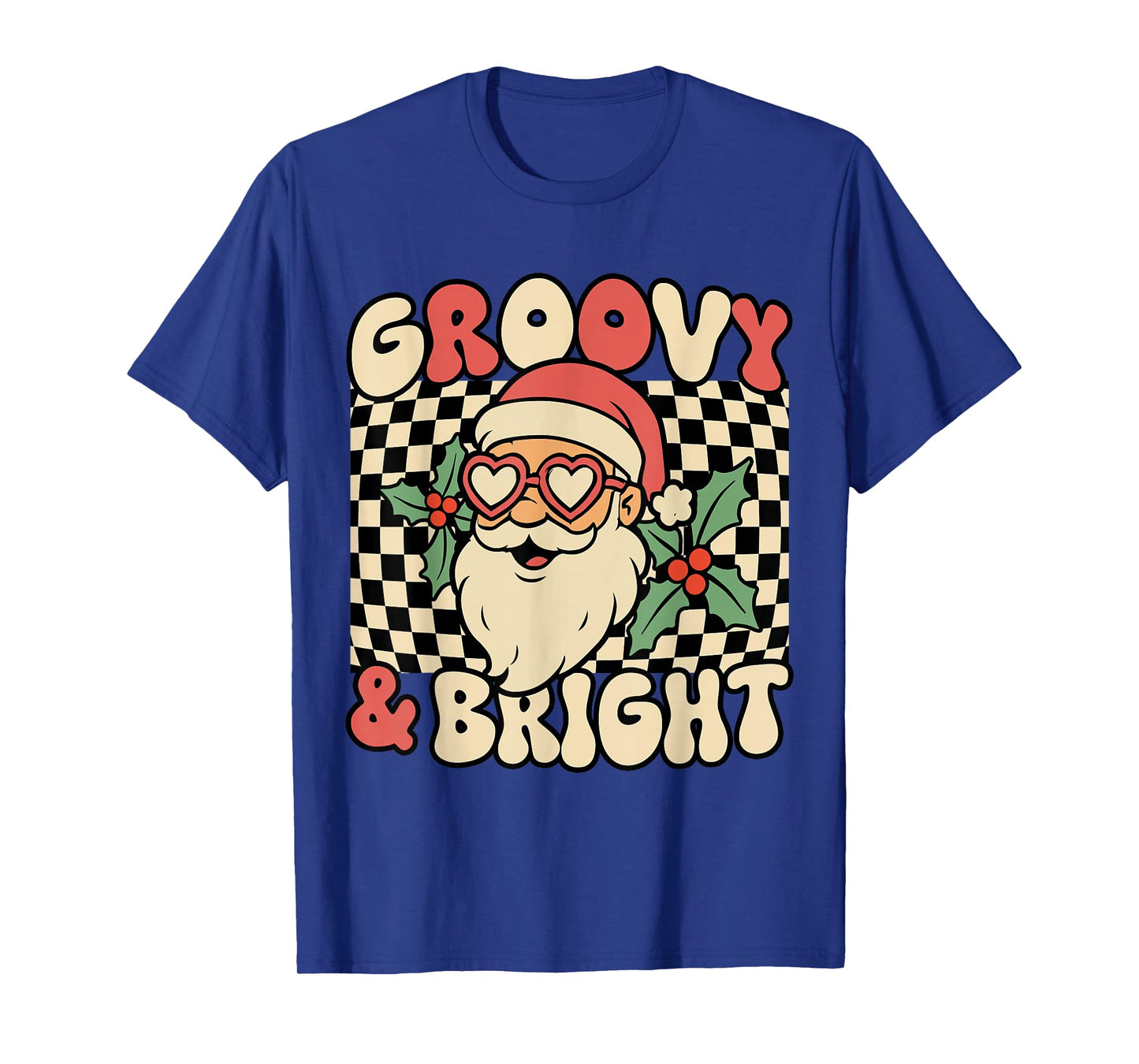 Groovy and Bright Santa Christmas Funny Ugly Christmas T-Shirt