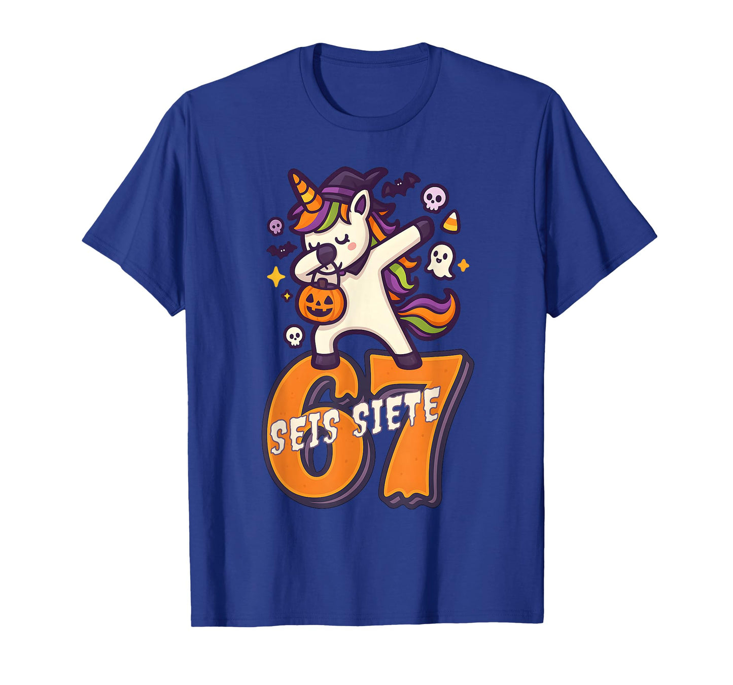 SEIS Siete Spanish Halloween 67 Boys Kids Six Seven Espanol T-Shirt