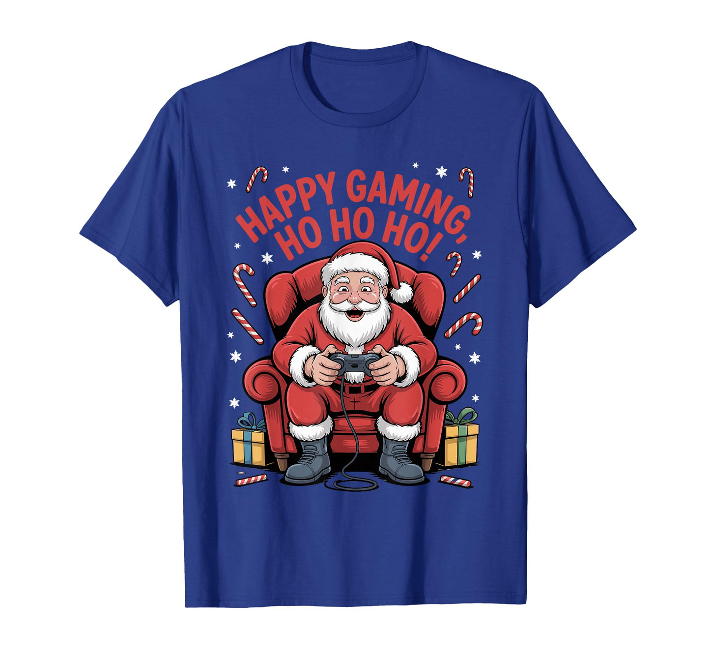 Santa Gaming Funny Christmas Video Gamer Xmas Holiday T-Shirt