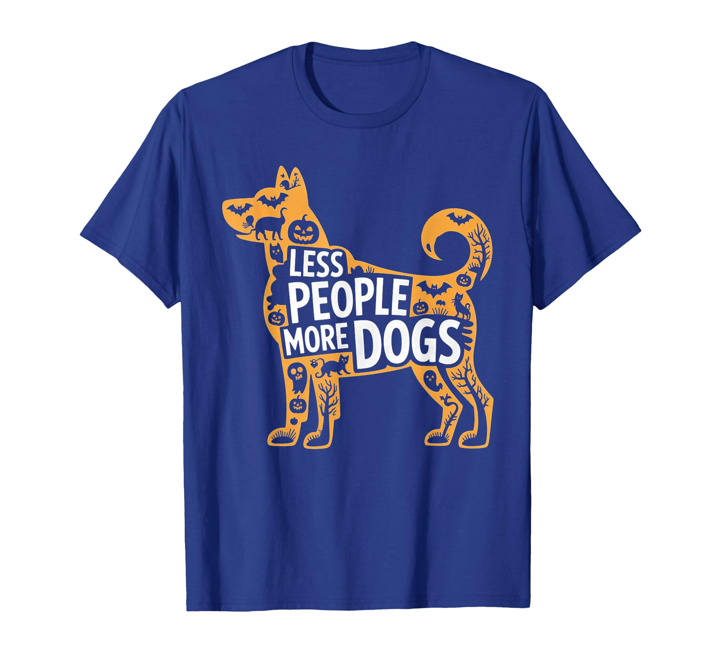 Less People More Dogs Funny Halloween T-Shirt