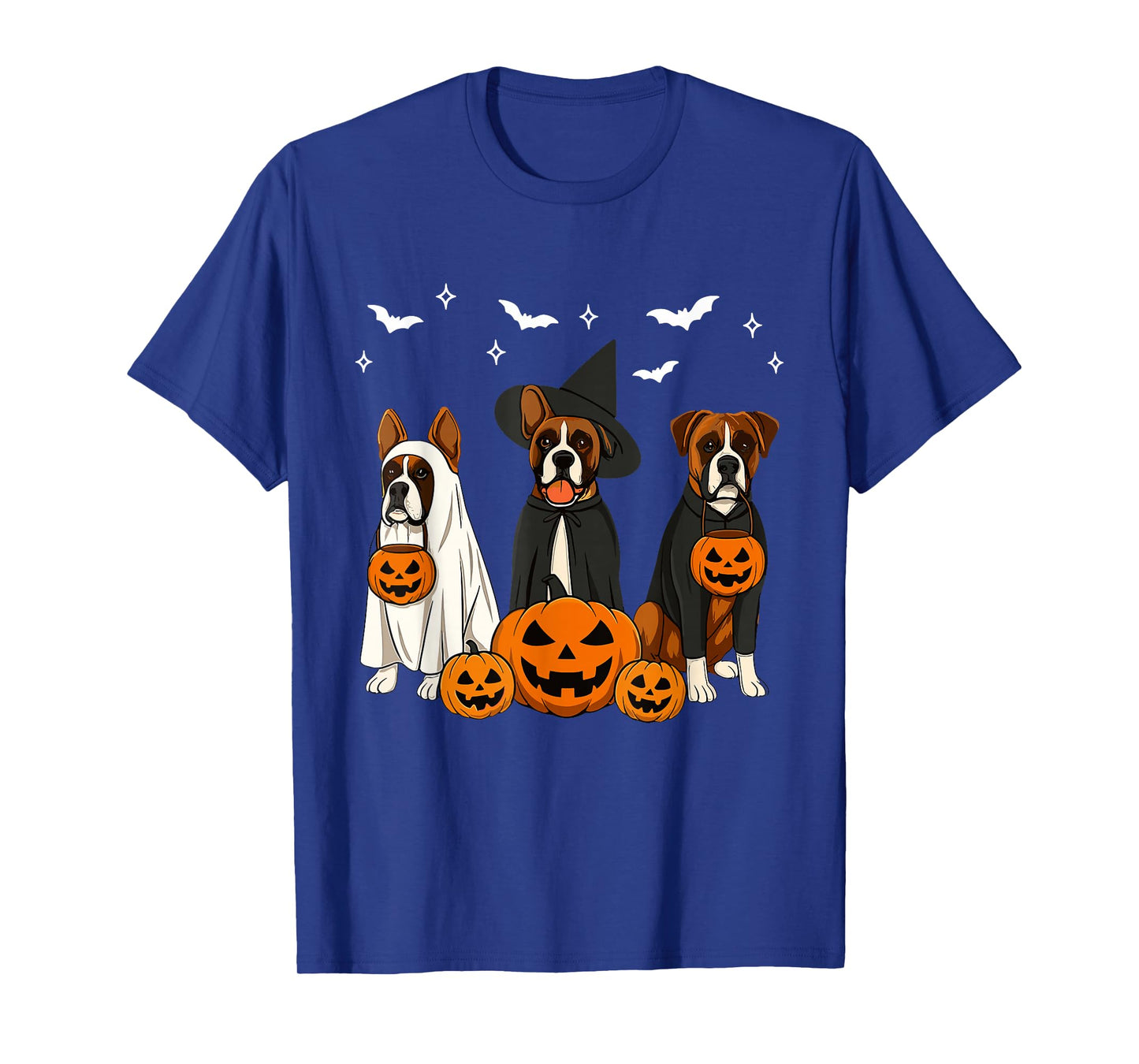 Witch Boxer Dog Halloween Ghost Boxer Dog Mom Dog Lover T-Shirt