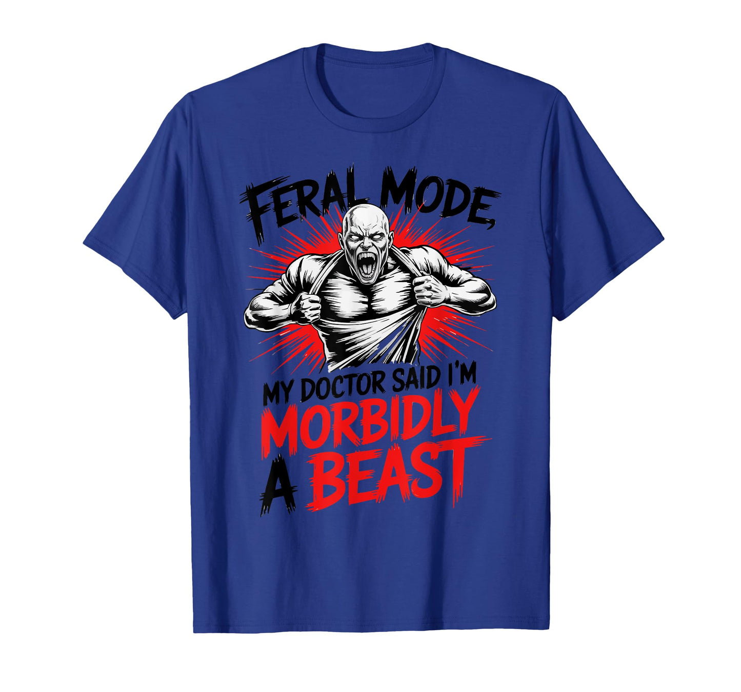 Funny Gym Workout Feral Muscle T-Shirt