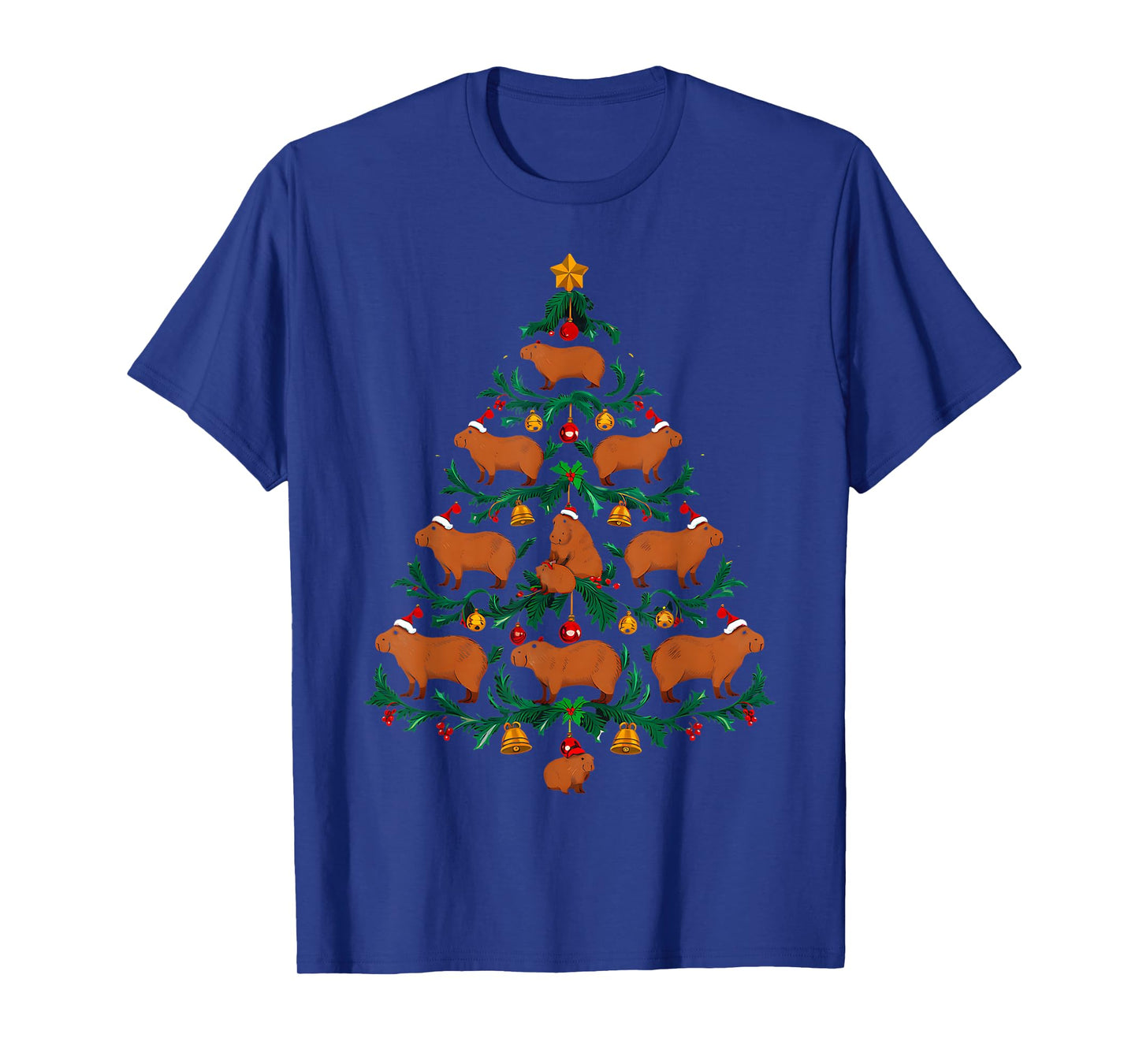 Capybara Christmas Tree Xmas Funny Christmas Capybara T-Shirt