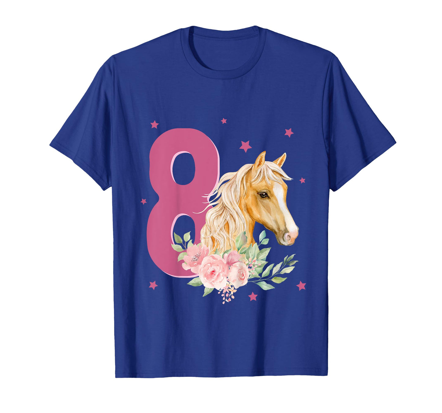 Kids 8th Birthday Horse 8 Years Old Eight Finally 8 Birthday Girl T-Shirt