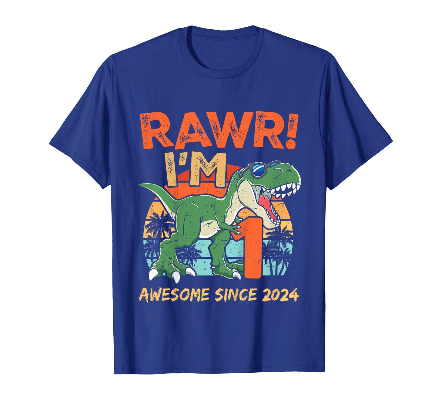 Rawr I'm One Rex 1st Birthday First Dinosaur 1 Year Old T-Shirt