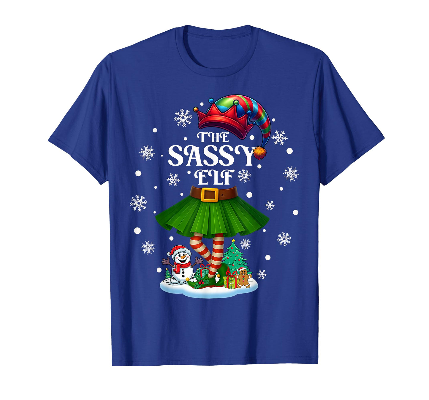 Sassy Elf Squad Xmas Women Girls Mom Christmas Family T-Shirt
