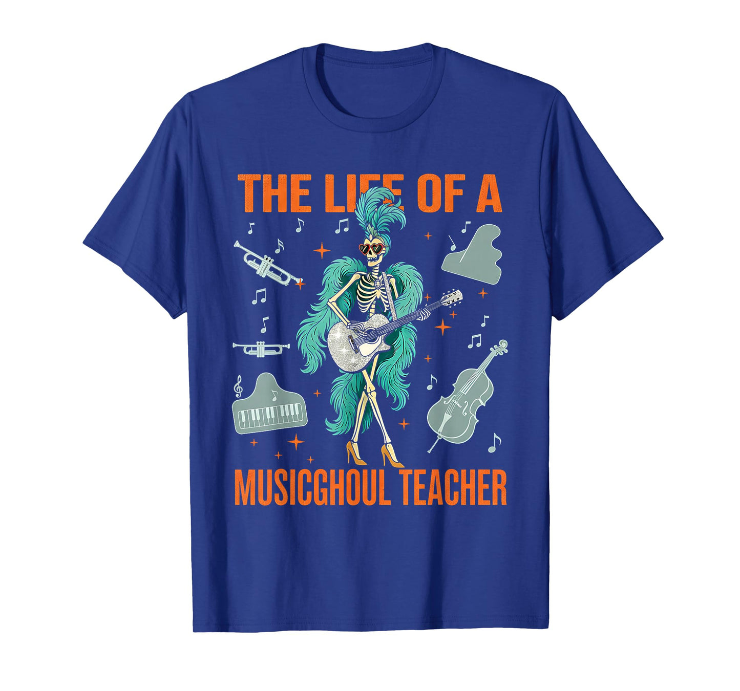 Life of a Musicghoul Teacher Skeleton Teacher Halloween T-Shirt