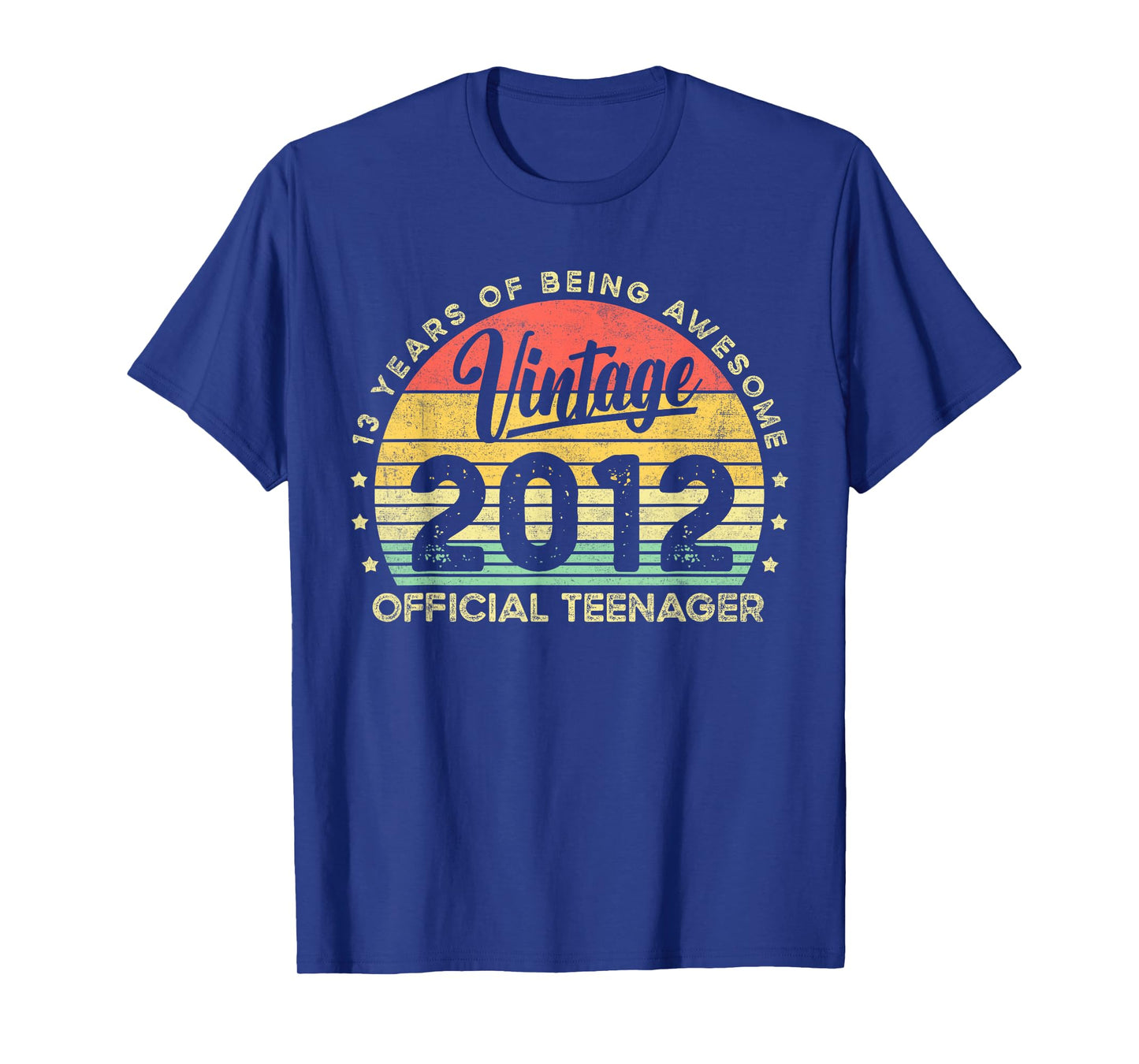 Vintage 2012 Official Teenager 13th Birthday Gifts 13 Yr Old T-Shirt