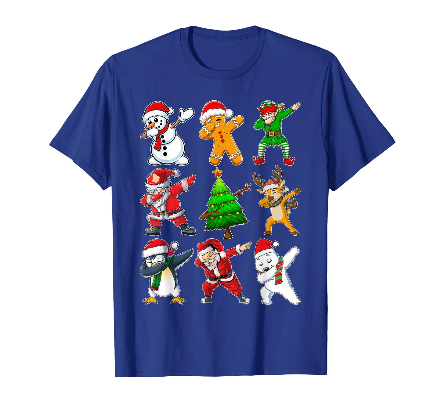Dabbing Xmas Tree Lights Santa Hat Reindeer Christmas Party T-Shirt