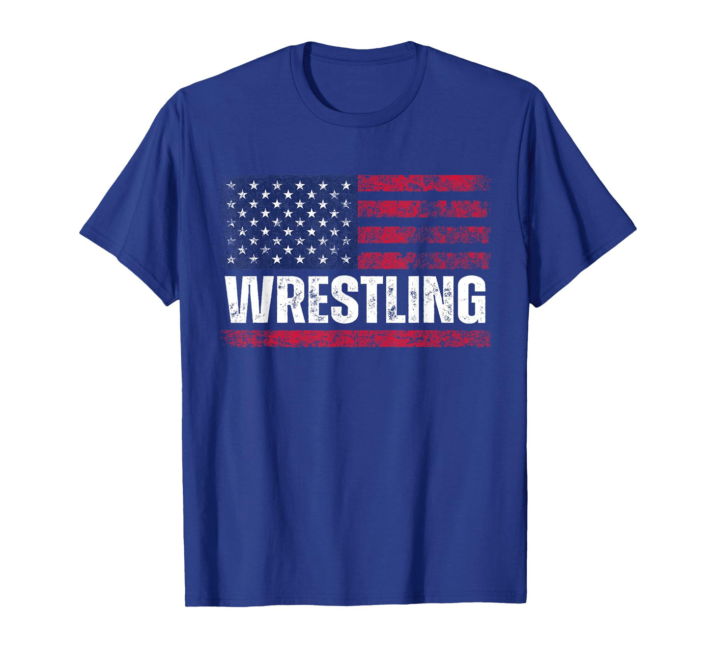 US Flag Wrestling American Flag Wrestling Wrestle Vintage T-Shirt