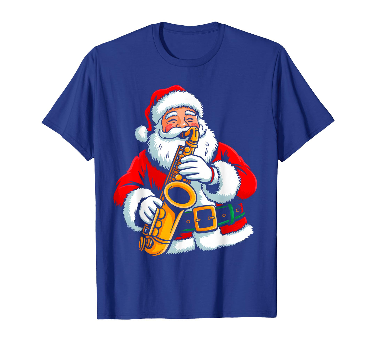 Santa Playing Saxophone Xmas Vibes Funny Christmas Pajama T-Shirt