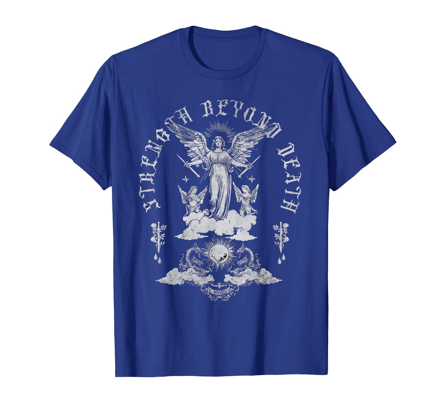 Angelcore Strength Beyond Death Grunge Y2K T-Shirt