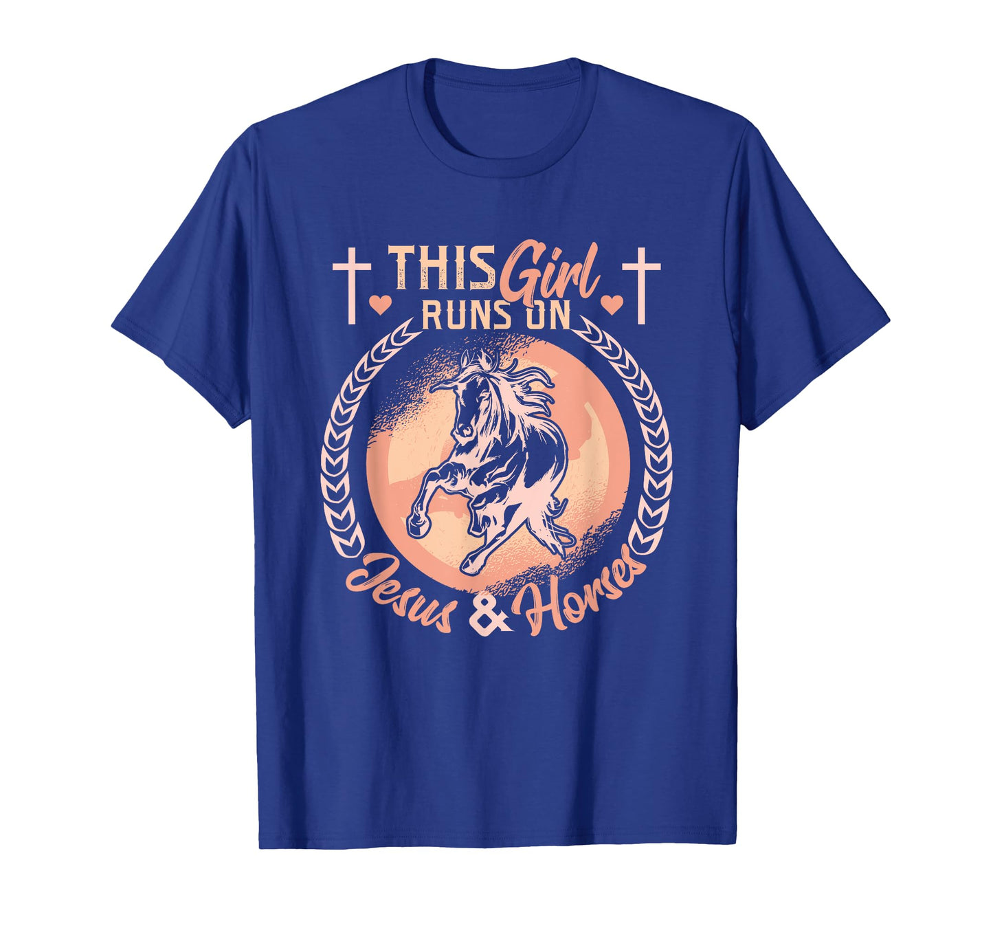 This Girl Runs On Jesus And Horses T-Shirt