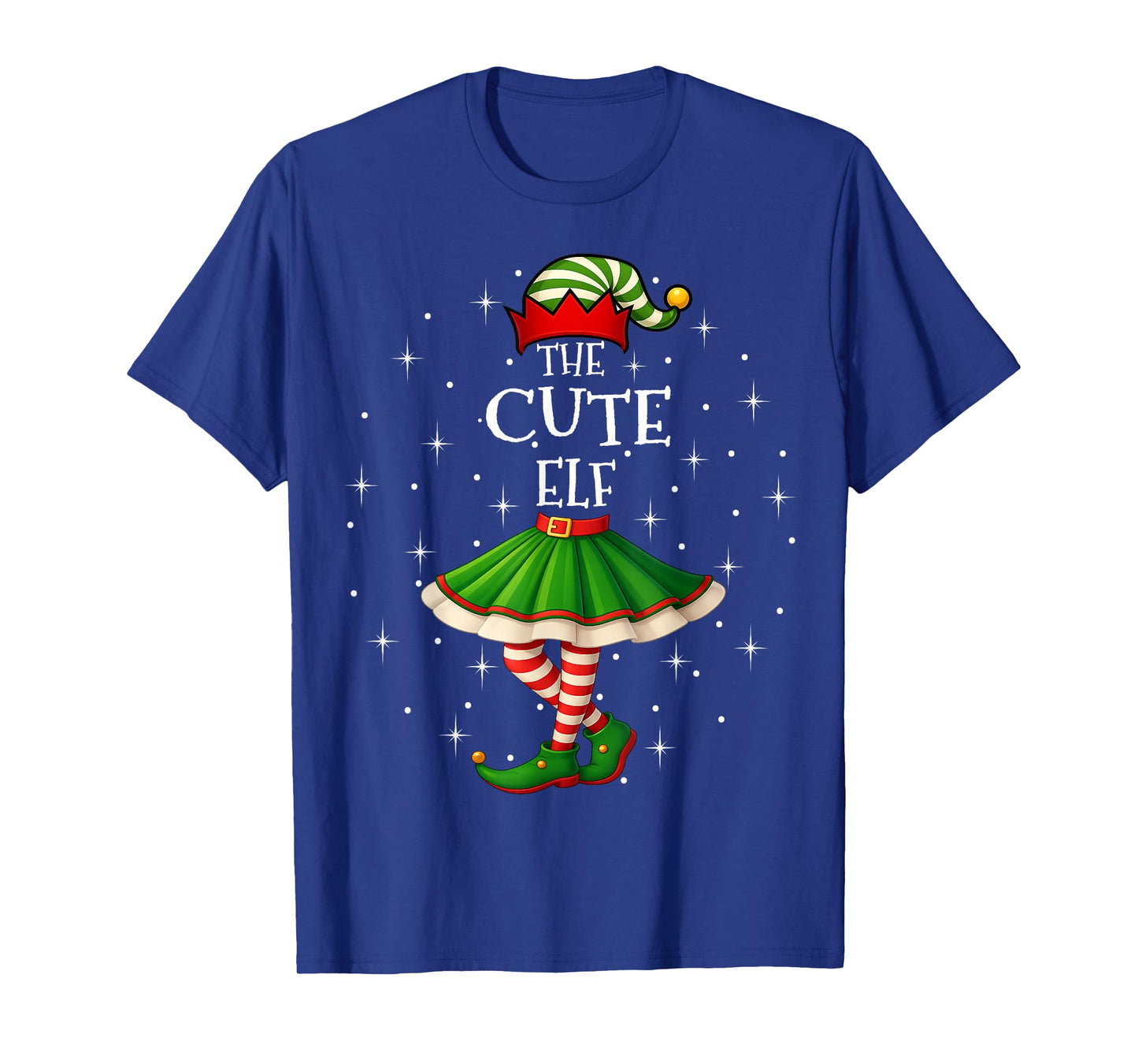 Cute Elf Christmas Family Matching Women Girls Xmas Party T-Shirt