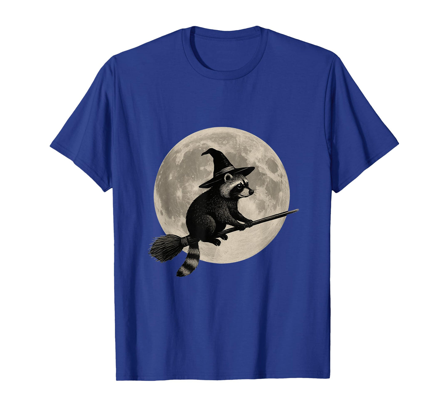 Funny Halloween Witch Raccoon Moon Trick or Treat Spooky T-Shirt