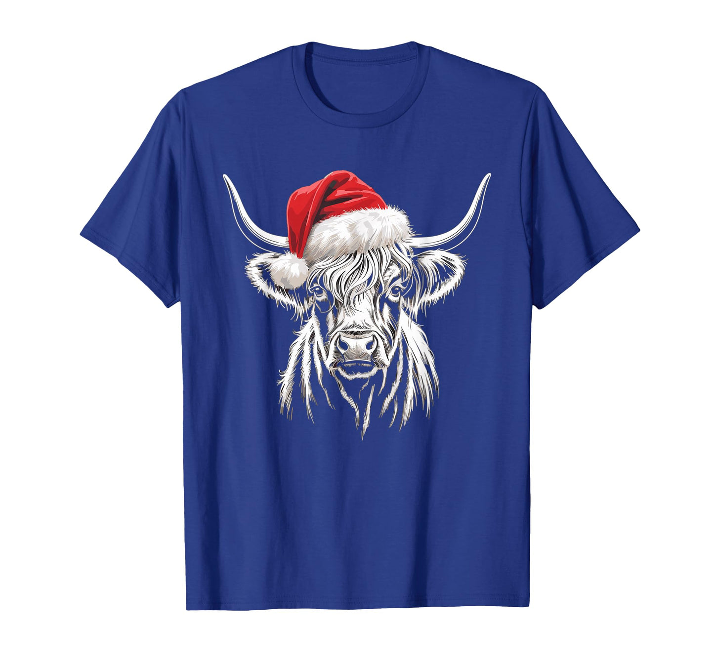 Highland Cow Santa Hat Christmas Highland Cattle Xmas T-Shirt