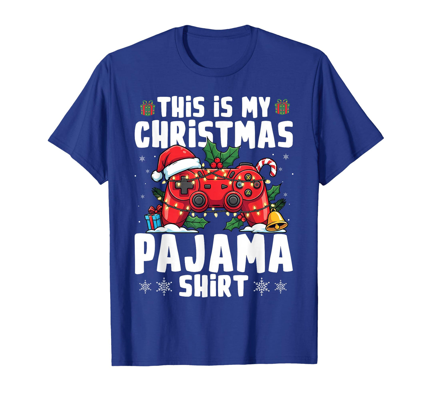 Christmas Shirt Boys Men This is My Christmas Pajama Gamer T-Shirt