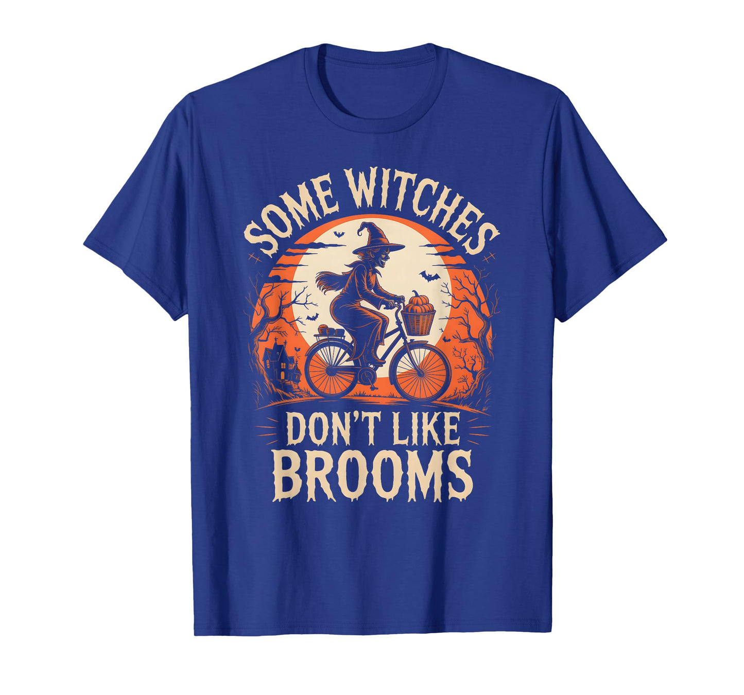 Witches Don't Like Brooms - Pedal Power Cycling Halloween T-Shirt